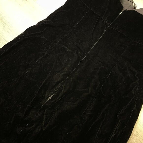 Vintage Velvet Strapless High Slit Dress - Picture 7 of 9
